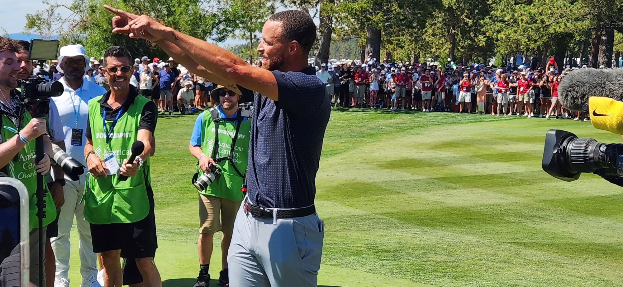 Steph Curry won the American Century Championship celebrity golf tournament on Sunday at Edgewood Tahoe.