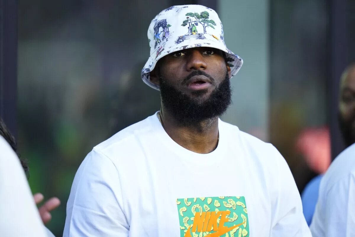 Jul 21, 2023; Fort Lauderdale, FL, USA; Los Angeles Lakers player LeBron James in attendance for the match between Inter Miami CF and Cruz Azul at DRV PNK Stadium. Mandatory Credit: Rich Storry-USA TODAY Sports