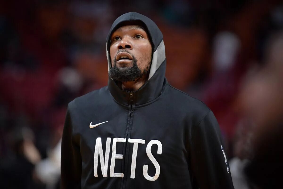 Jan 8, 2023; Miami, Florida, USA; Brooklyn Nets forward Kevin Durant (7) warms up before playing the Miami Heat at FTX Arena. Mandatory Credit: Michael Laughlin-USA TODAY Sports