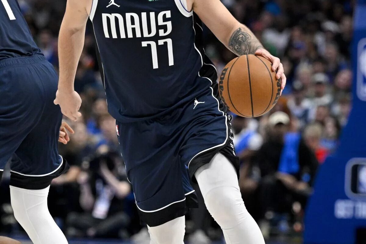 Mar 5, 2023; Dallas, Texas, USA; Dallas Mavericks guard Luka Doncic (77) in action during the game between the Dallas Mavericks and the Phoenix Suns at the American Airlines Center. Mandatory Credit: Jerome Miron-USA TODAY Sports