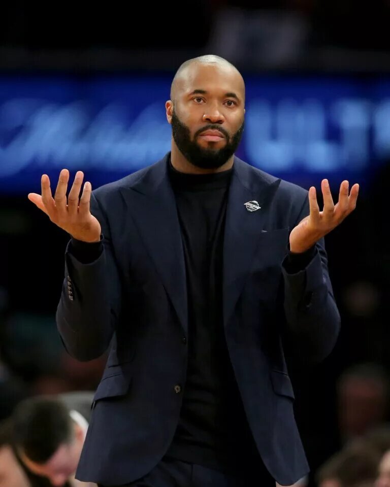 Mar 9, 2023; New York, NY, USA; Villanova Wildcats head coach Kyle Neptune reacts during the second half against the Creighton Bluejays at Madison Square Garden. Mandatory Credit: Brad Penner-USA TODAY Sports