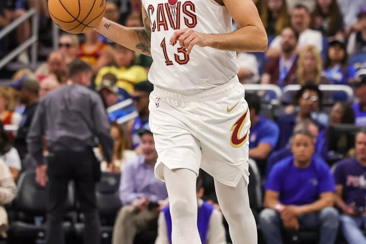 Apr 6, 2023; Orlando, Florida, USA; Cleveland Cavaliers guard Ricky Rubio (13) brings the ball up court during the second quarter against the Orlando Magic at Amway Center. Mandatory Credit: Mike Watters-USA TODAY Sports