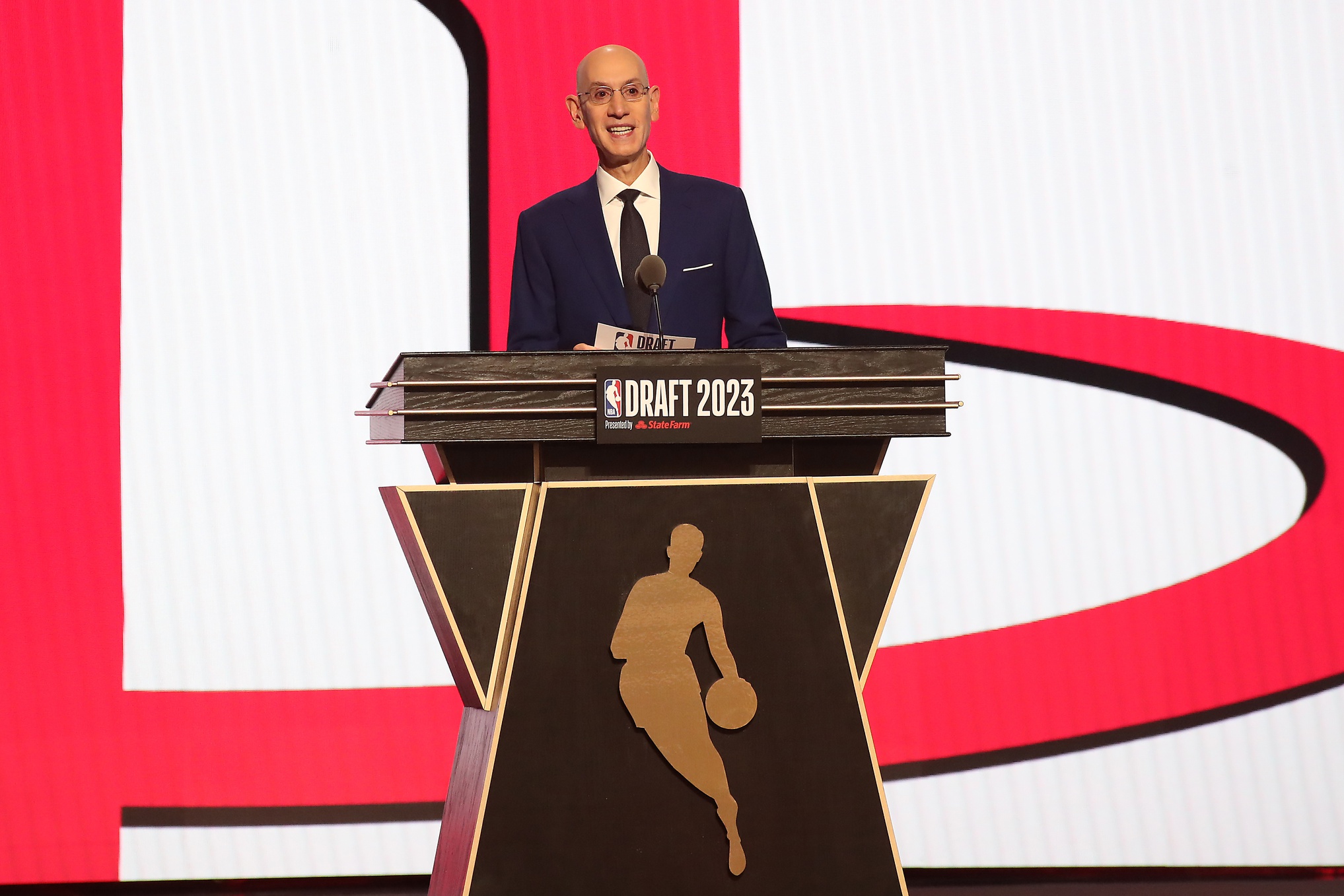 Adam Silver announces draft picks as the link between college basketball and the NBA Draft is less clear.