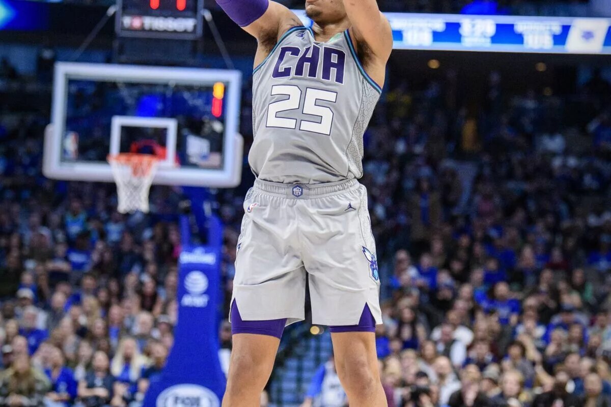 Jan 4, 2020; Dallas, Texas, USA; Charlotte Hornets forward PJ Washington (25) in action during the game between the Mavericks and the Hornets at the American Airlines Center. Mandatory Credit: Jerome Miron-USA TODAY Sports