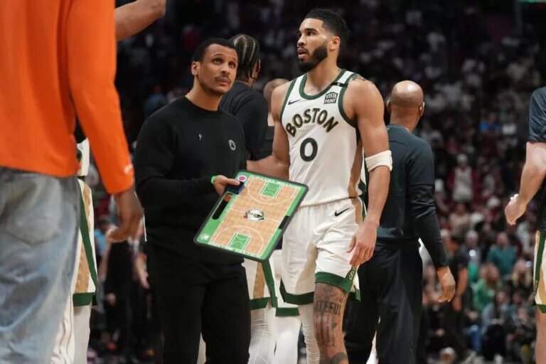 Joe Mazzulla and Jayson Tatum are part of the Boston Celtics questions.