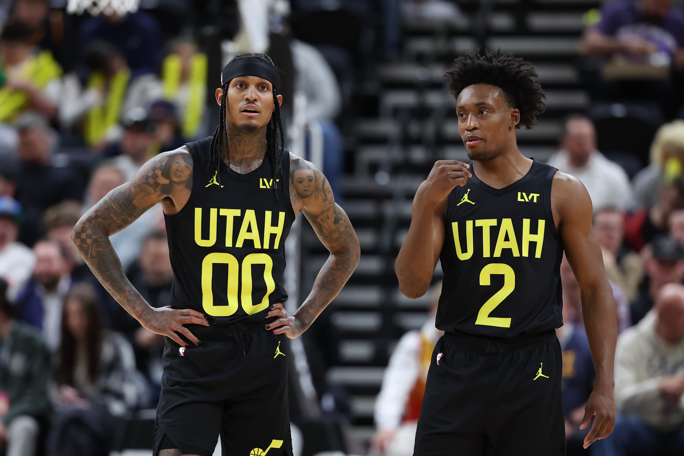 Utah Jazz scorers Collin Sexton and Jordan Clarkson