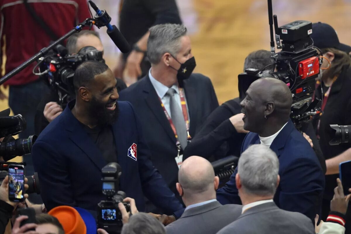 LeBron James and Michael Jordan