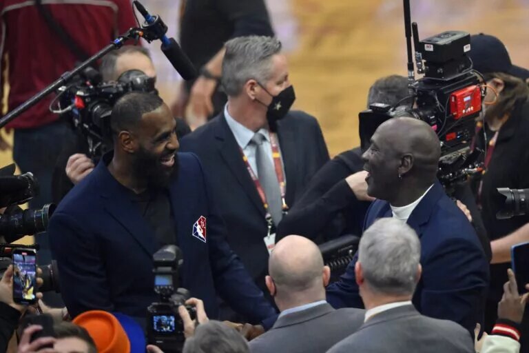 LeBron James and Michael Jordan