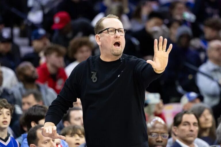 Philadelphia 76ers head coach Nick Nurse