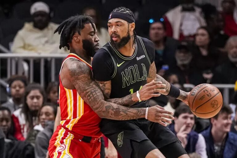 Hawks forward Saddiq Bey guard Pelicans forward Brandon Ingram