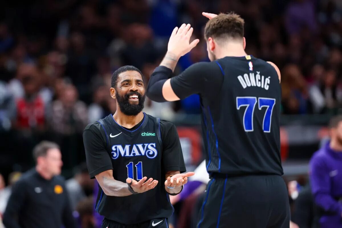Mavs star duo Luka Doncic and Kyrie Irving ahead of the 2024 NBA Playoffs