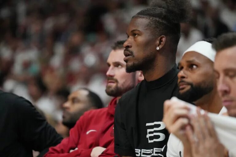 Miami Heat star Jimmy Butler, out with injury