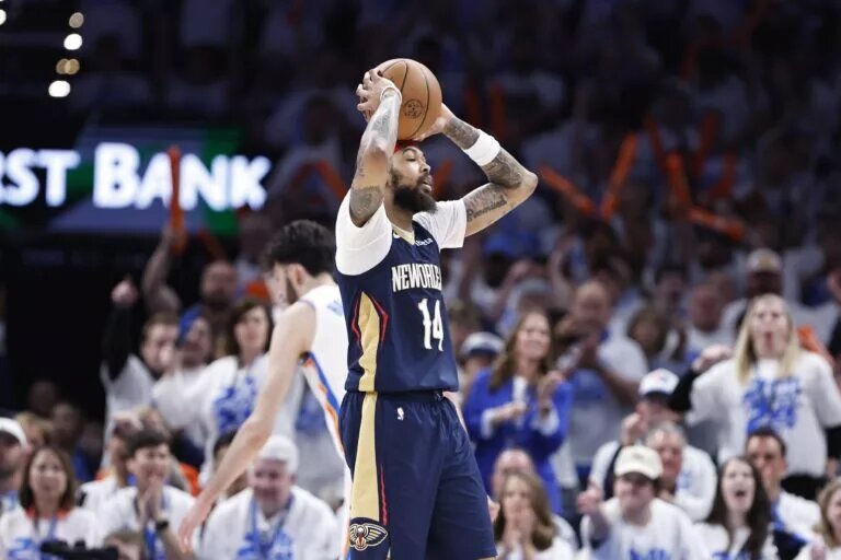 New Orleans Pelicans forward Brandon Ingram in the 2024 NBA Playoffs