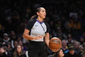 Ashley Moyer-Gleich made history as the second Woman to ref an NBA playoff game.