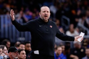 Tom Thibodeau and the Knicks will be without a key player for the rest of the playoffs.