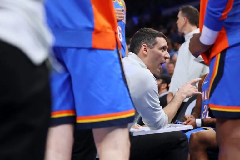 Mark Daigneault wins NBA Coach of the Year award.