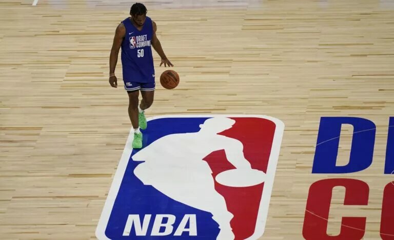 2024 NBA Draft prospect Bronny James at Combine