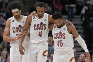 Donovan Mitchell, Jarrett Allen, and Evan Mobley are all key parts of the Cavs off-season.
