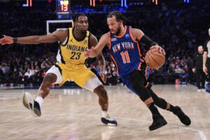 Jalen Brunson and Aaron Nesmith is a key matchup in the Knicks-Pacers series.