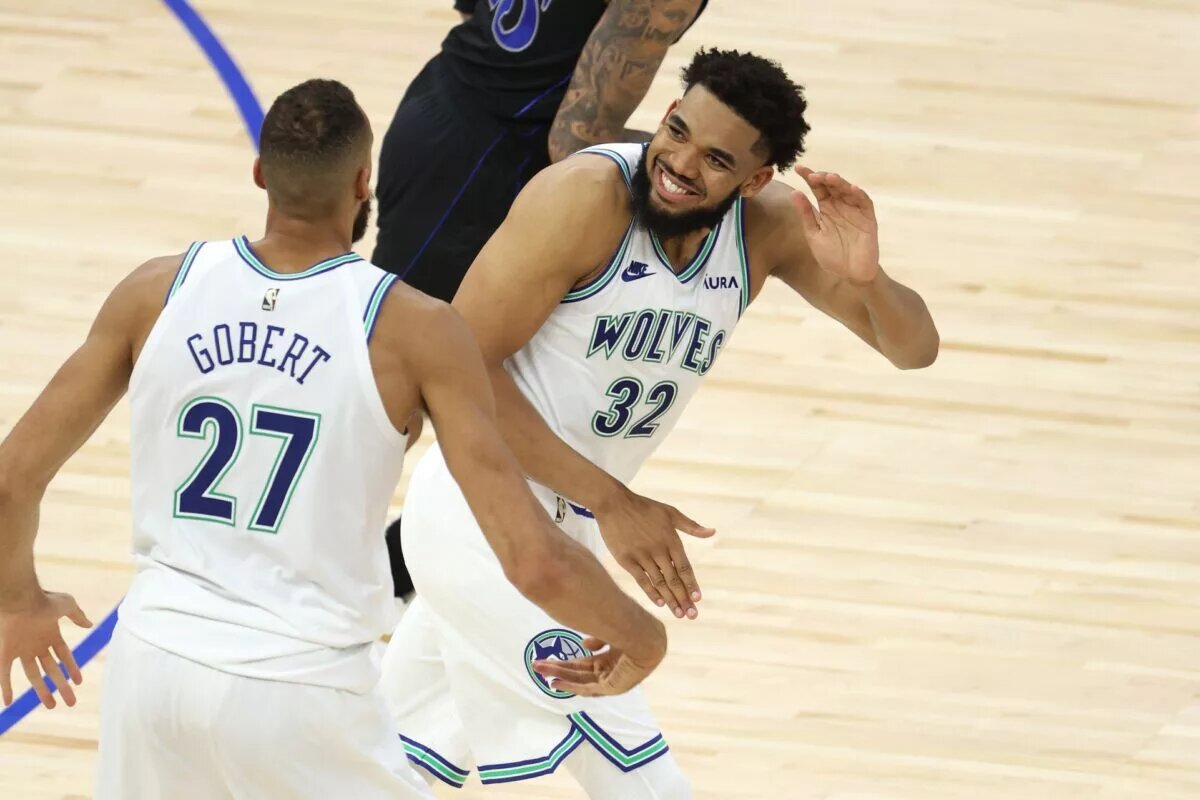 Minnesota Timberwolves stars Karl-Anthony Towns and Rudy Gobert