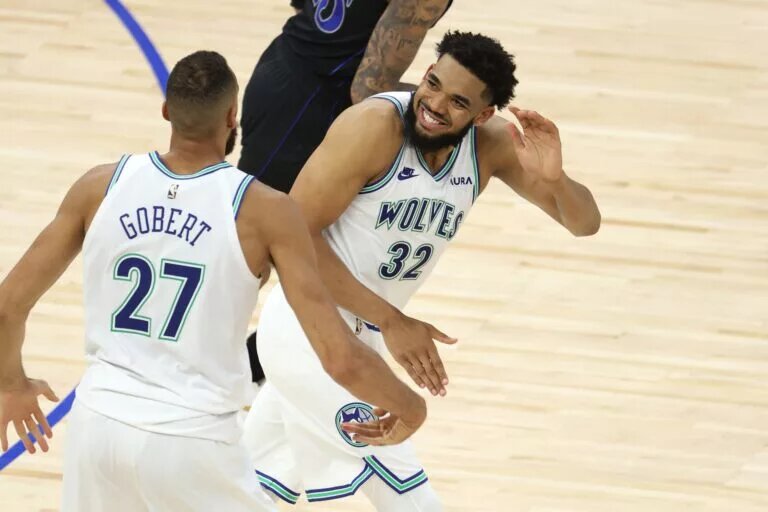 Minnesota Timberwolves stars Karl-Anthony Towns and Rudy Gobert