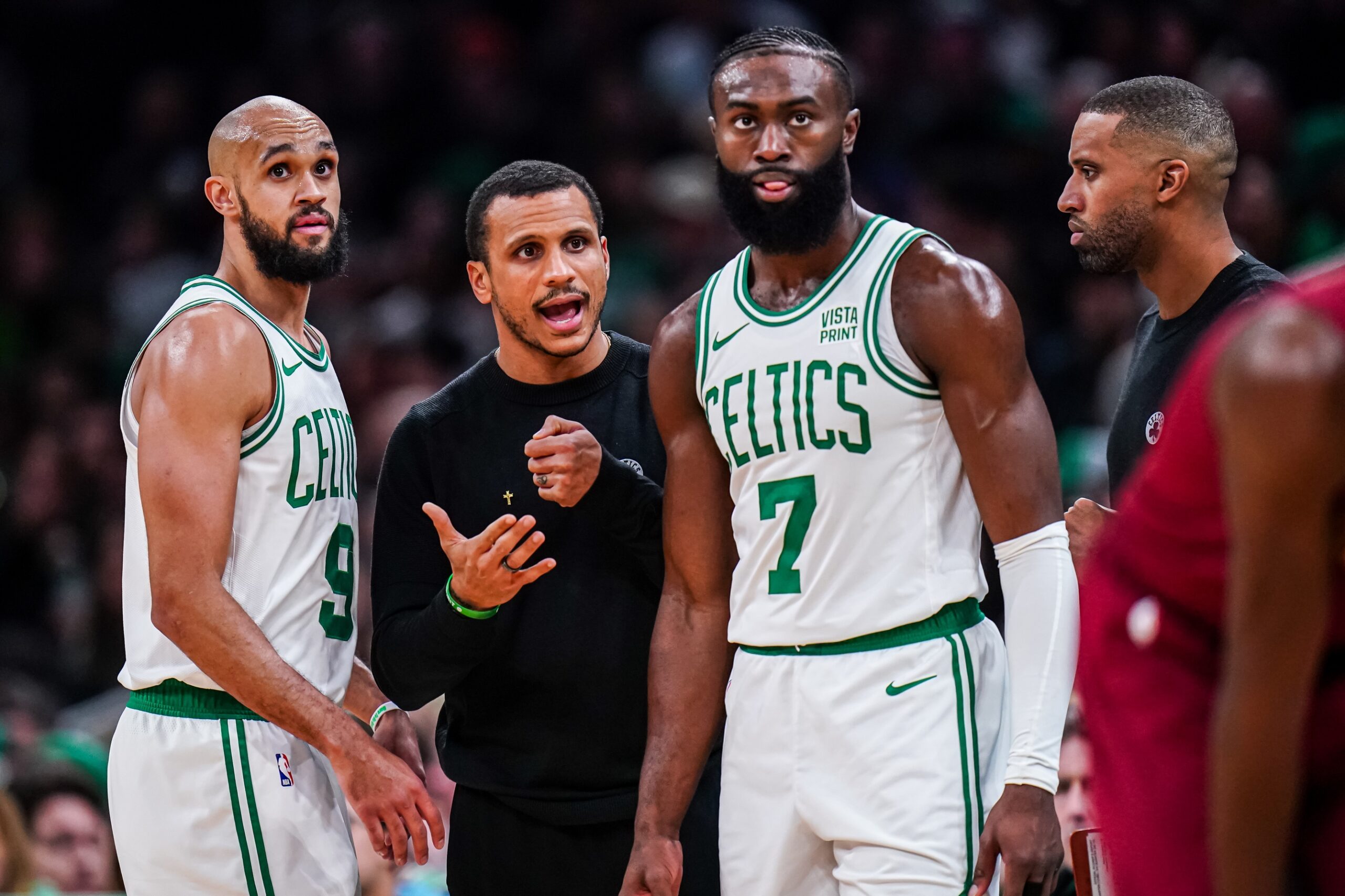 Boston Celtics starters Derrick White and Jaylen Brown