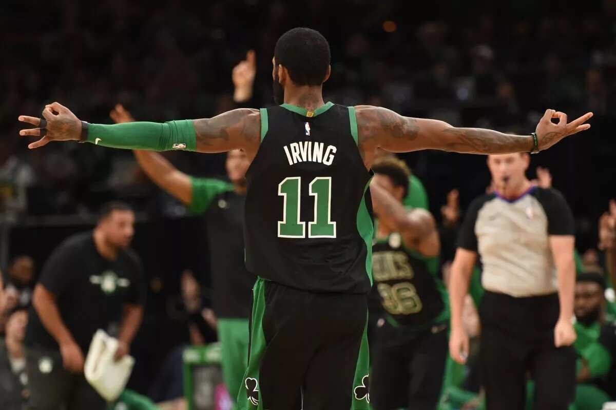 Dallas Mavericks guard Kyrie Irving during Boston Celtics tenure