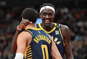 Indiana Pacers stars Tyrese Haliburton and Pascal Siakam