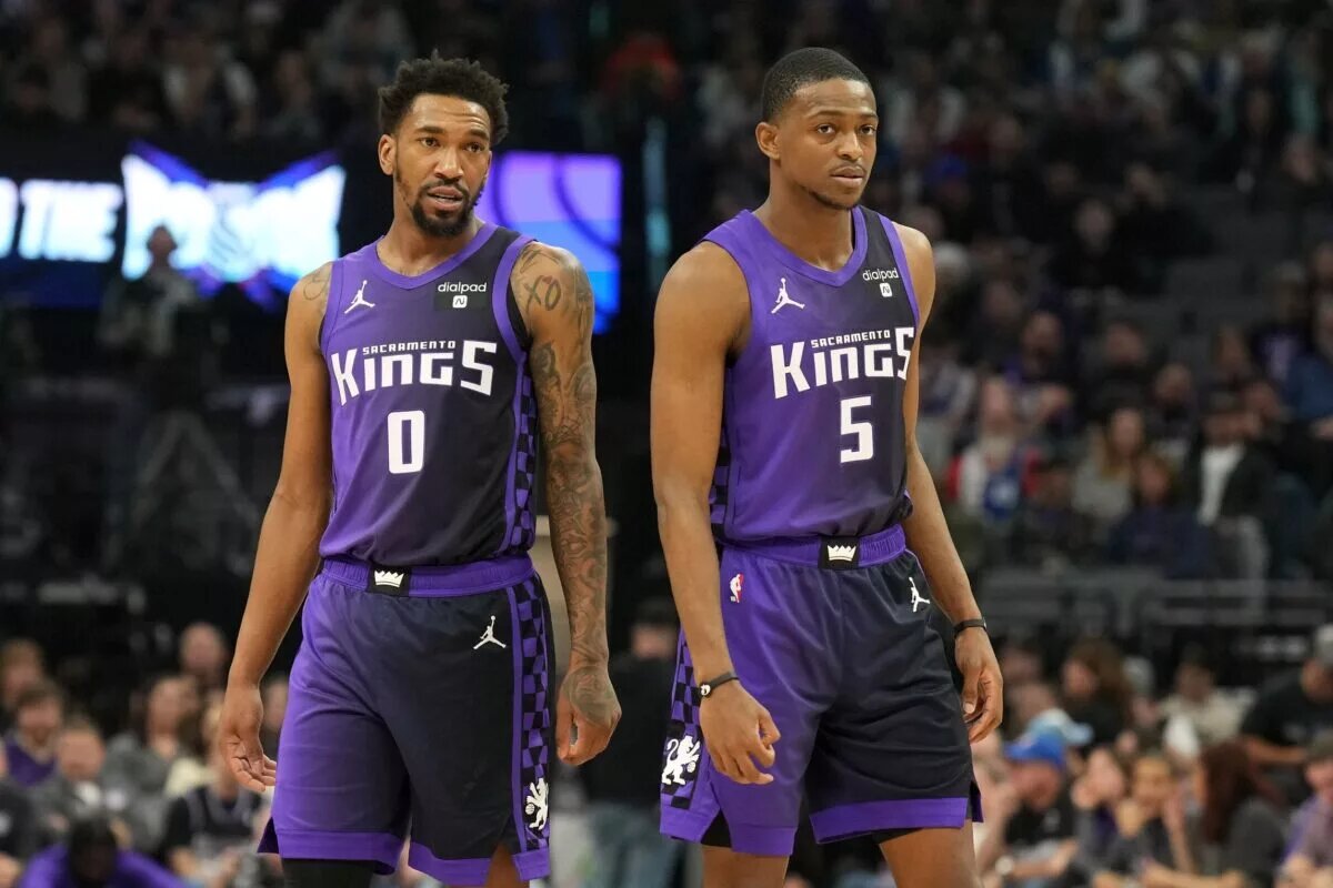 Sacramento Kings guards Malik Monk and De’Aaron Fox