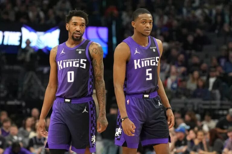 Sacramento Kings guards Malik Monk and De’Aaron Fox
