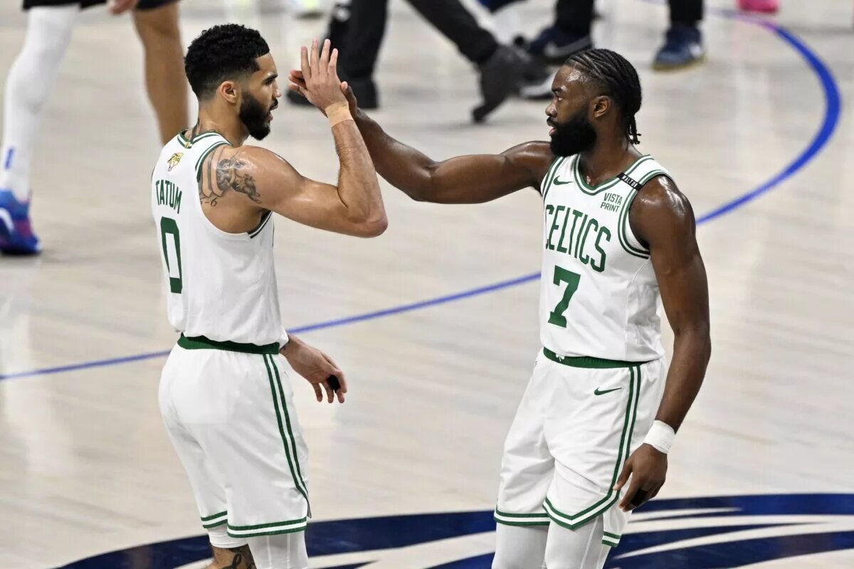 Jaylen Brown and Jayson Tatum are frontrunners to win Finals MVP.