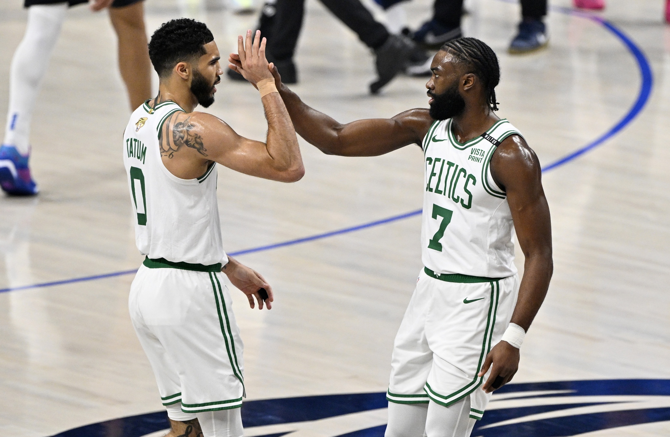 Jaylen Brown and Jayson Tatum are frontrunners to win Finals MVP.