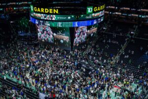 Jun 17, 2024; Boston, Massachusetts, USA; General view as the Boston Celtics celebrate defeating the Dallas Mavericks in the 2024 NBA Finals at TD Garden. Mandatory Credit: David Butler II-USA TODAY Sports