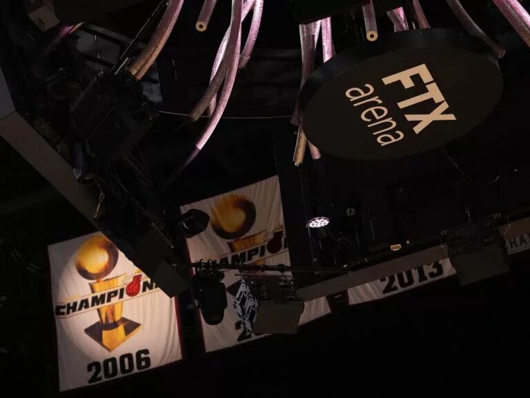 Miami Heat championship banners