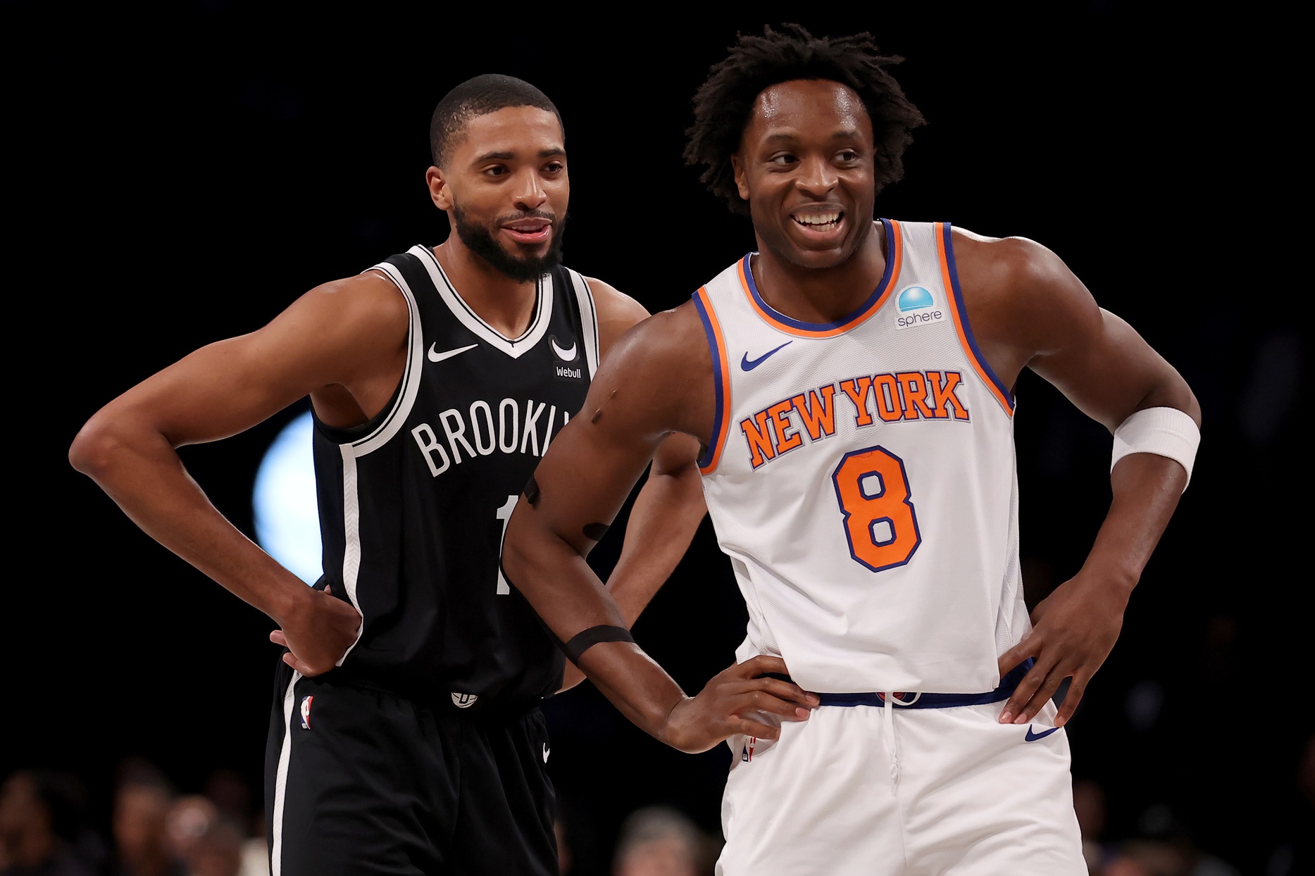 New York Knicks forwards Mikal Bridges and OG Anunoby