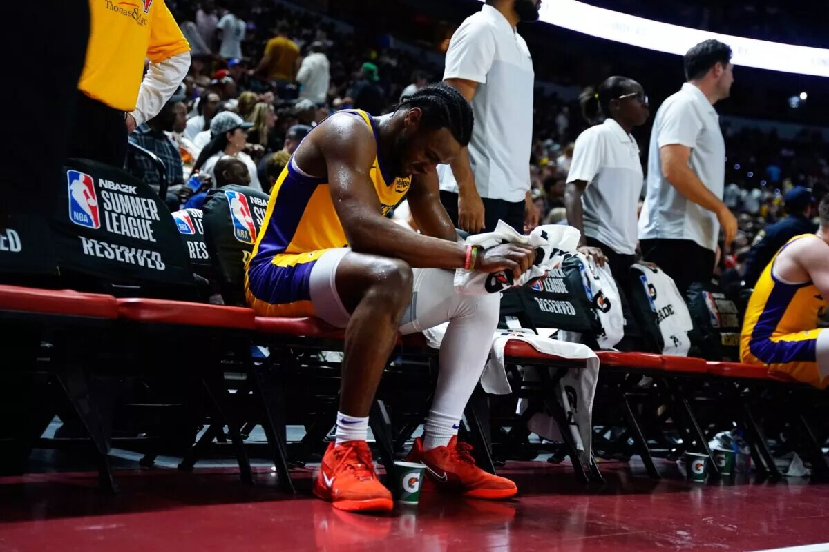 Los Angeles Lakers rookie Bronny James at Las Vegas Summer League