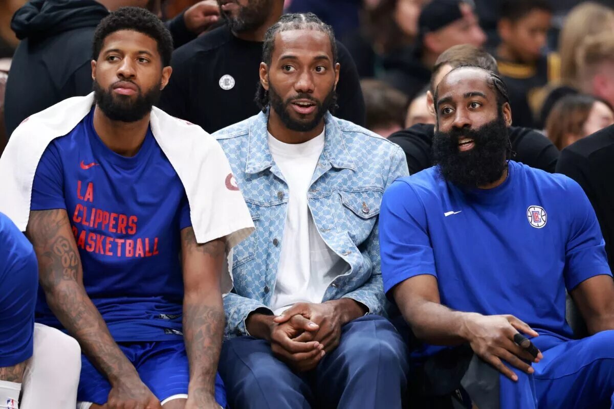 Los Angeles Clippers stars Paul George, Kawhi Leonard, and James Harden
