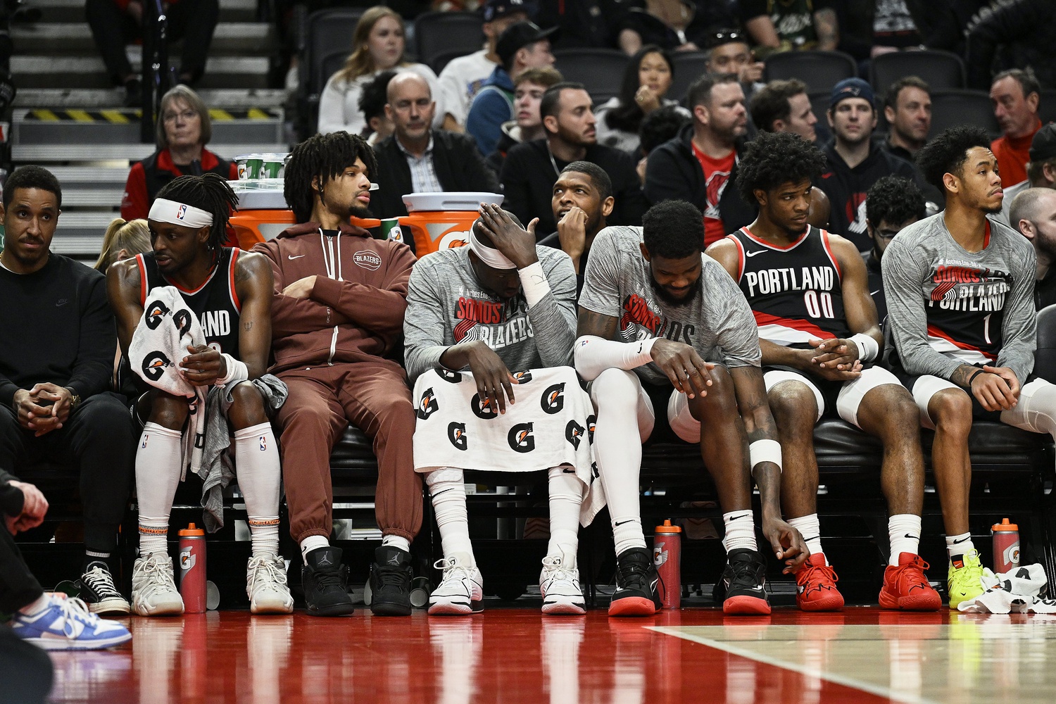 Portland Trail Blazers bench