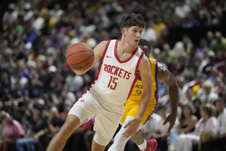Houston Rockets guard Reed Sheppard