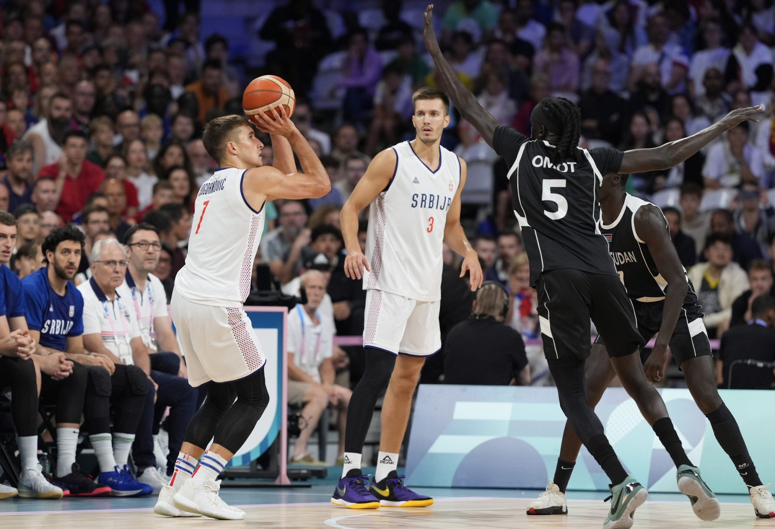 Atlanta Hawks and Team Serbia wing Bogdan Bogdanovic during Paris Olympics