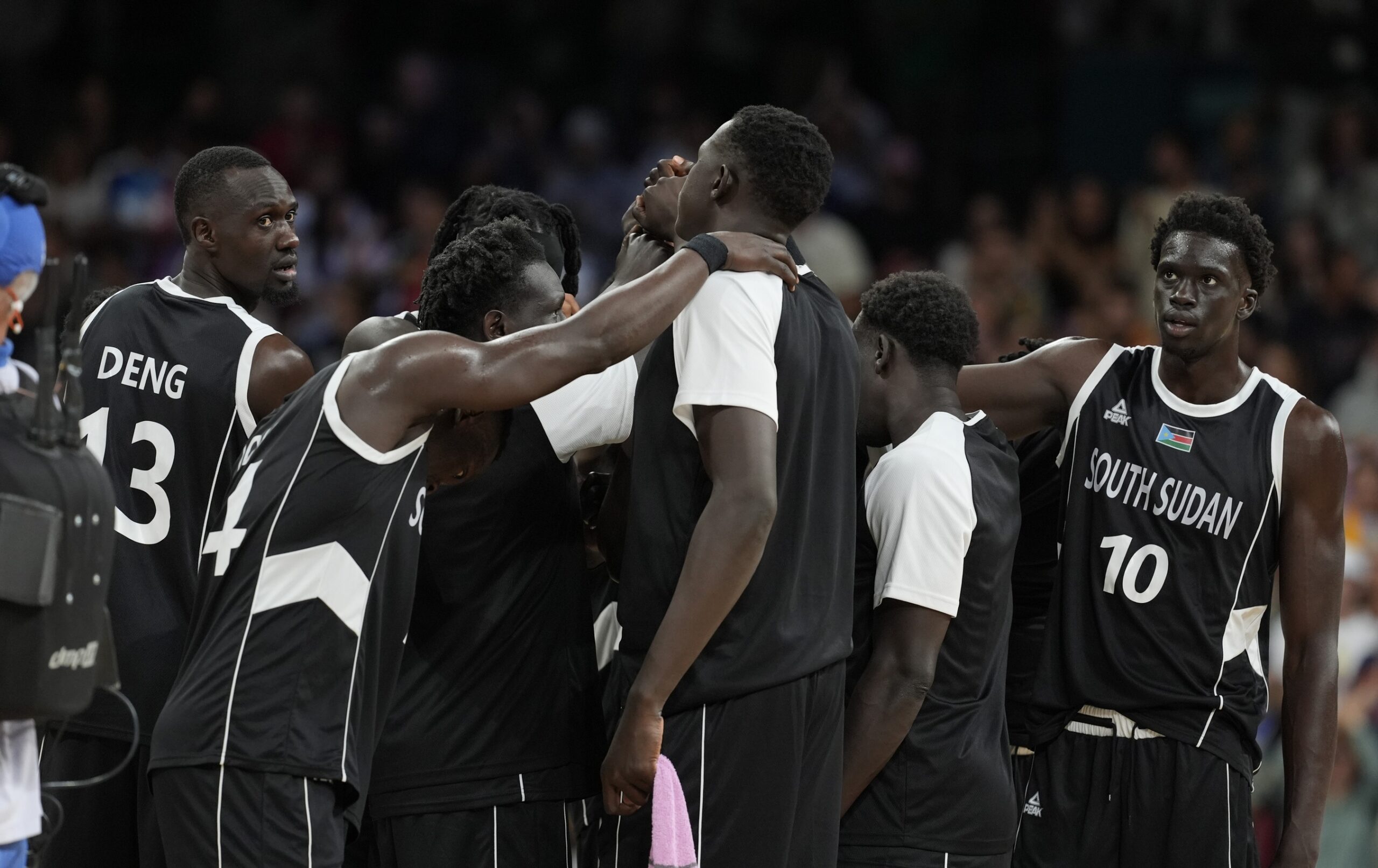 South Sudan Basketball players at Paris Olympics
