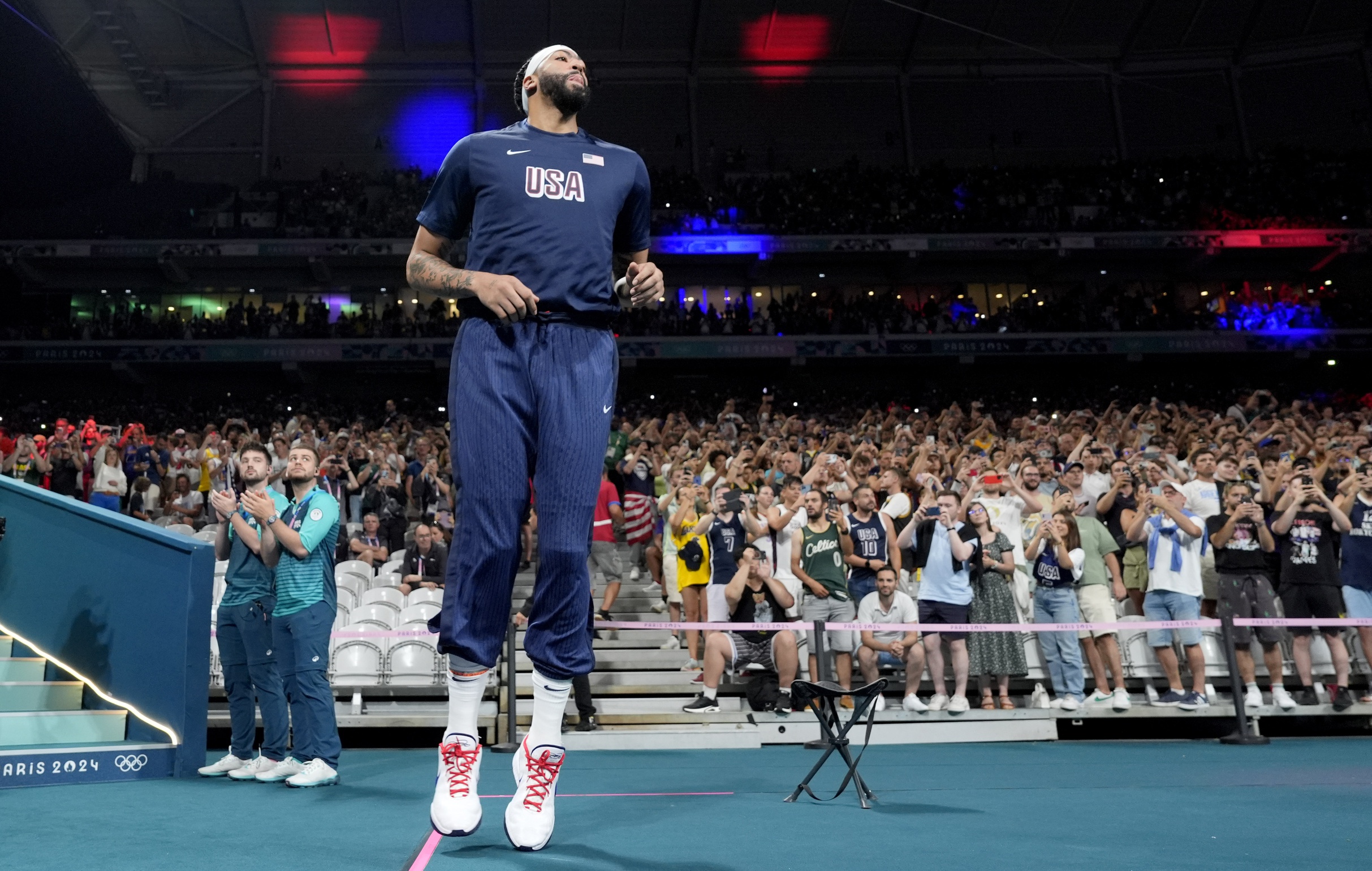 Team USA center Anthony Davis at Paris Olympics