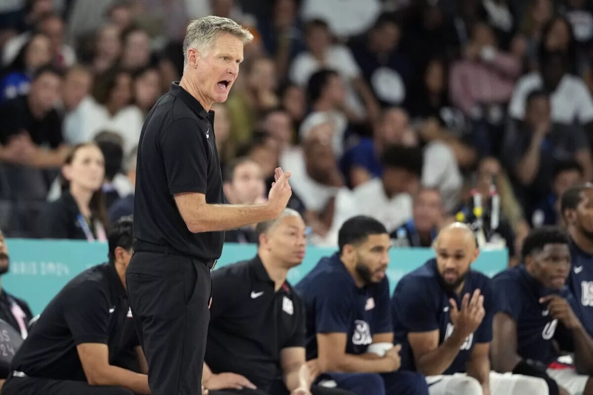 Team USA Basketball head coach Steve Kerr during Paris Olympics