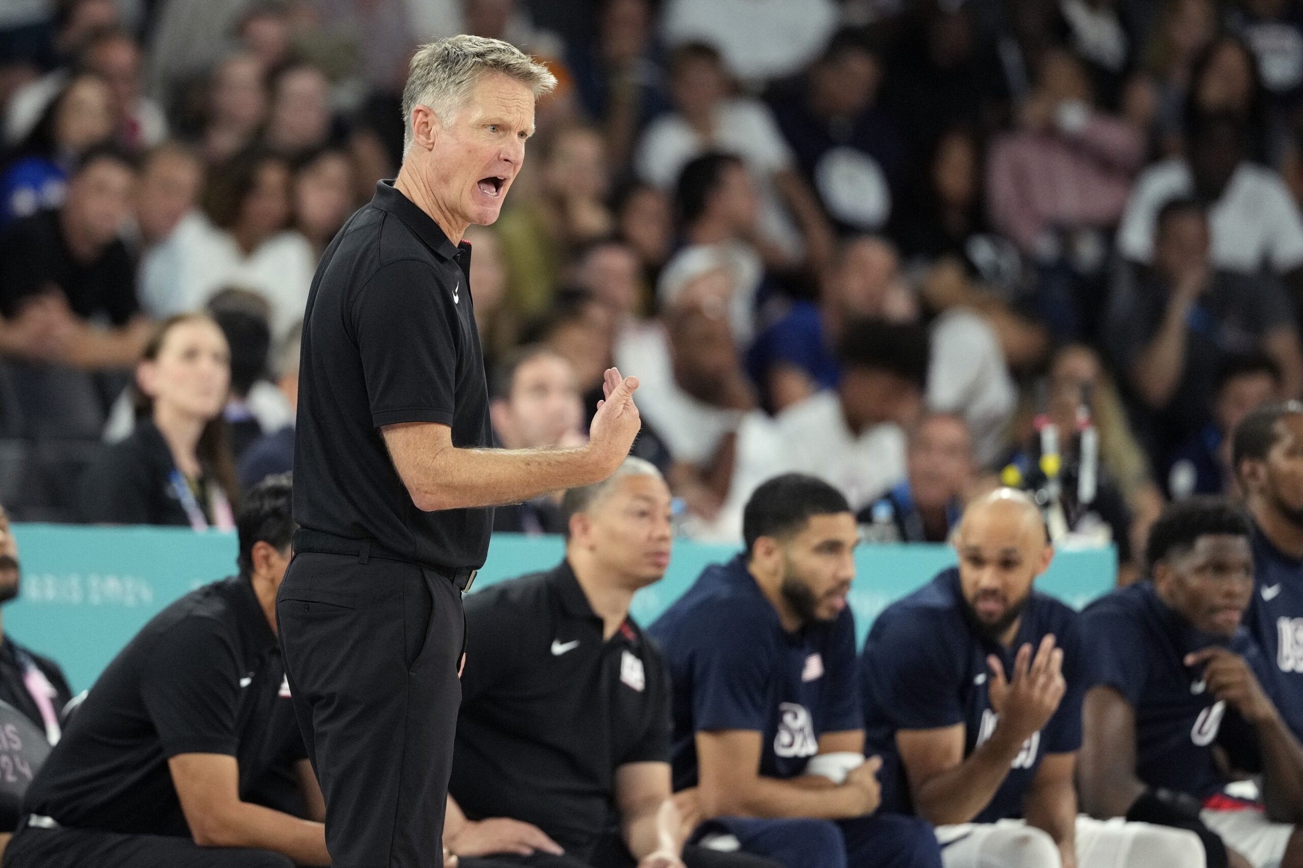 Team USA Basketball head coach Steve Kerr during Paris Olympics