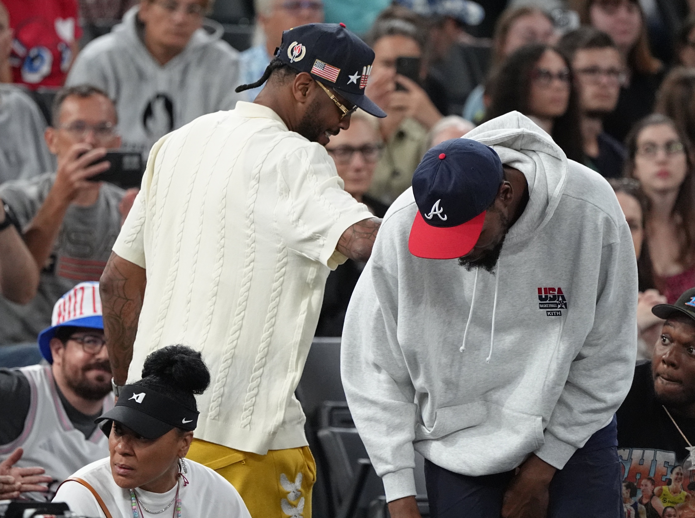 Former New York Knicks star Carmelo Anthony at the Paris Olympics