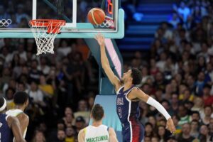 Indiana Pacers point guard Tyrese Haliburton in the Paris Olympics