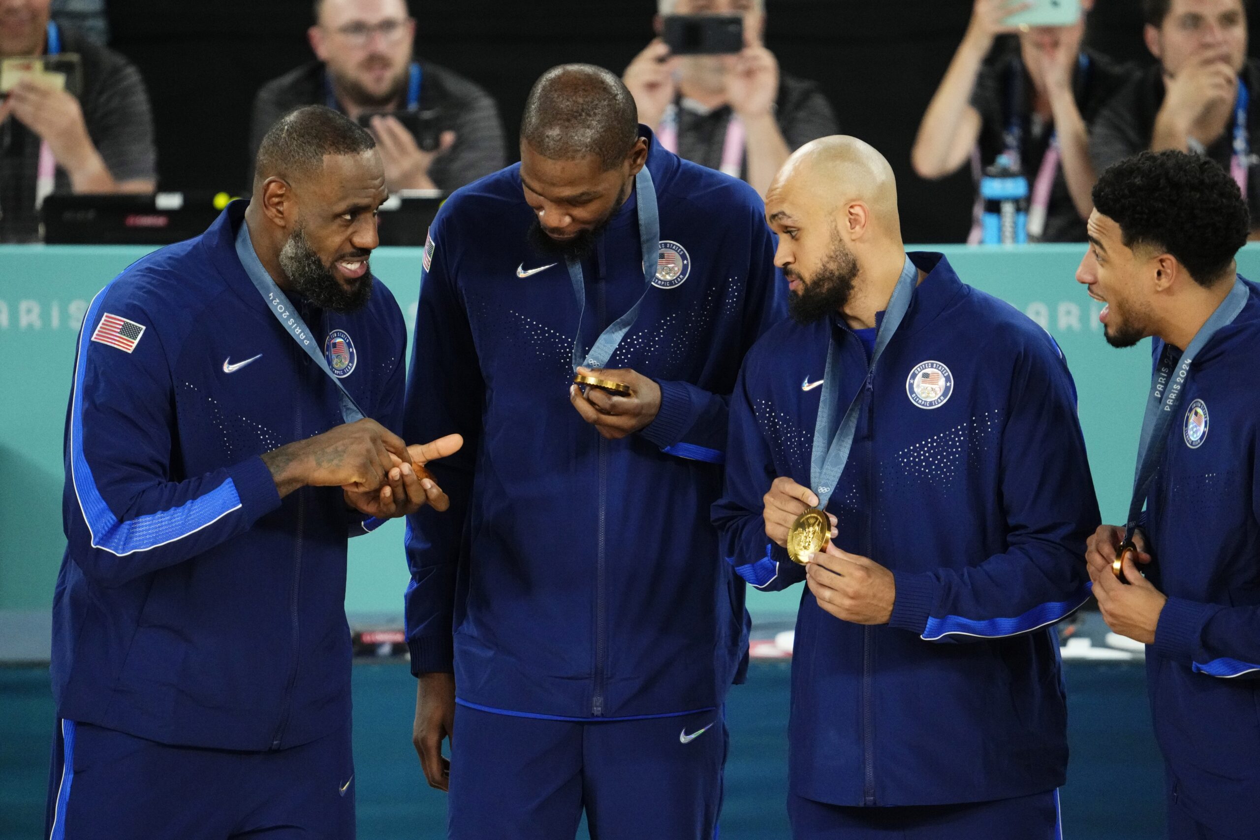 Team USA forward LeBron James before winning Olympic MVP in Paris Olympics