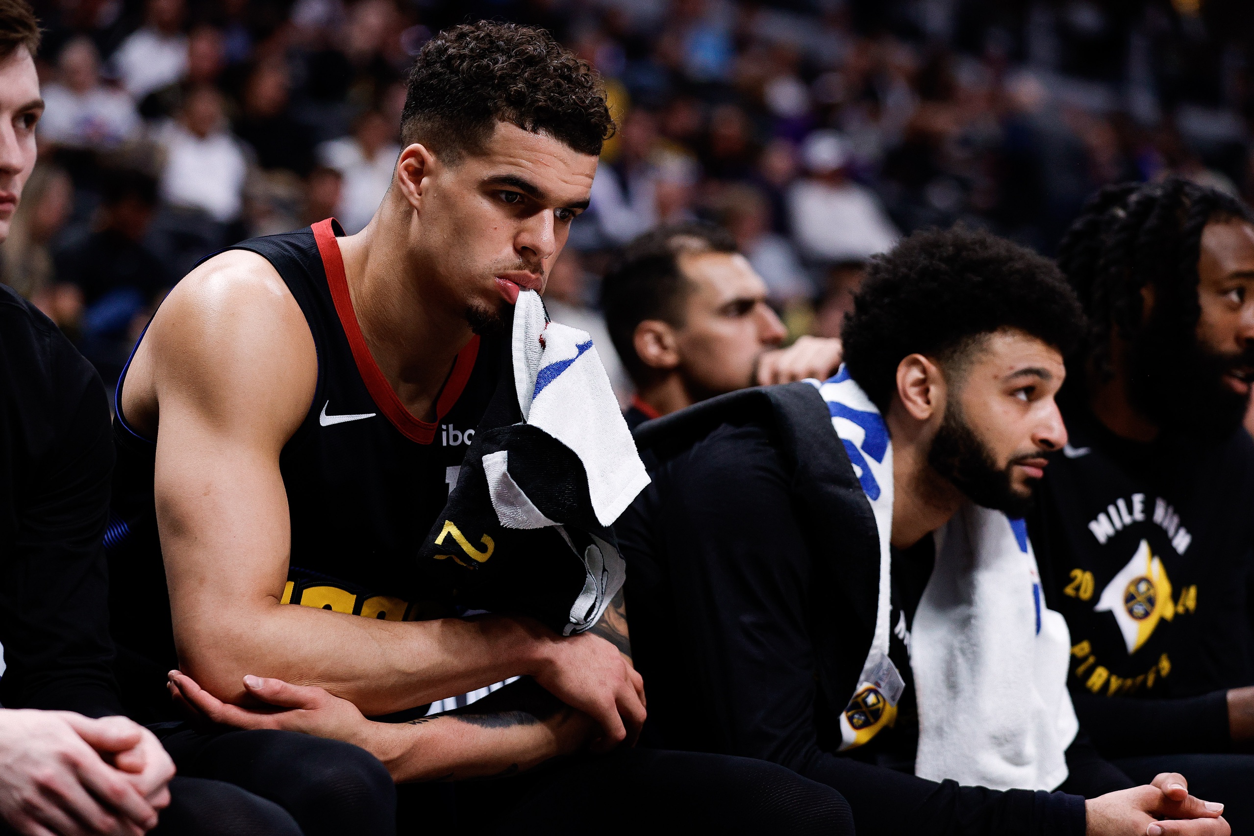 Denver Nuggets forward Michael Porter Jr. with teammates