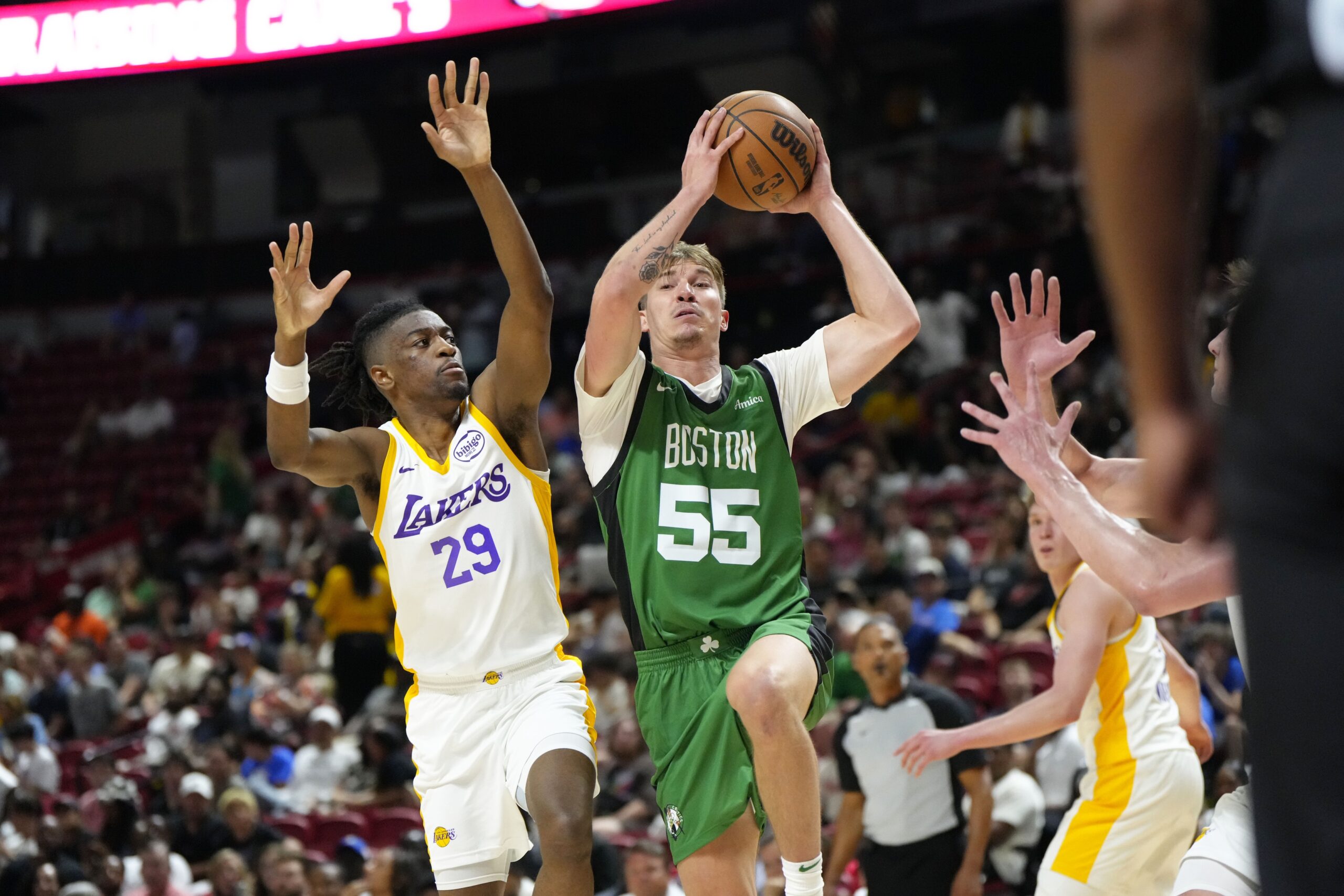 Rookie Baylor Scheierman is one of the Celtics key young players.