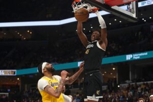 Memphis Grizzlies forward GG Jackson (45) dunks